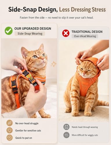 Cat Harness and Leash Set, Escape Proof Kitten Harness - Image 6