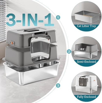 Stainless Steel Cat Litter Box - Image 3