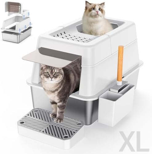 Aphyxen XL Stainless Steel Litter Box by APHYXEN