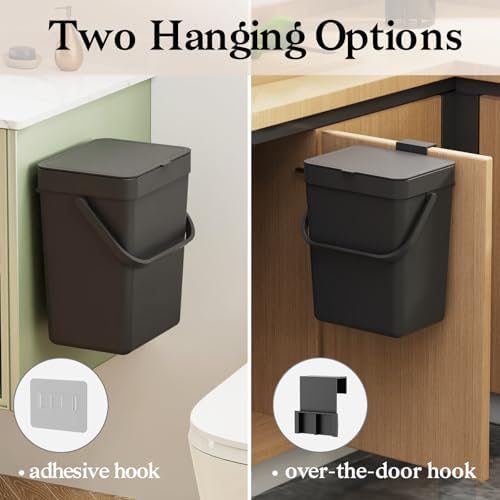 LALASTAR Countertop Compost Bin, Hanging Small Trash Can - Image 4