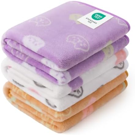 Luciphia 3 Pack Soft Fleece Dog Blankets by luciphia