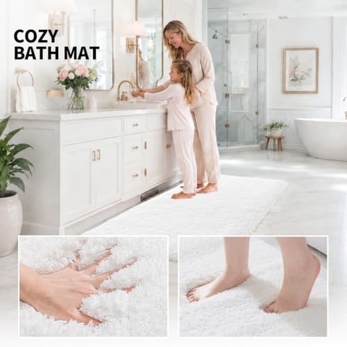ILANGO Bathroom Rugs 70" × 24", Extra Soft Absorbent Microfiber Bath Rugs - Image 5