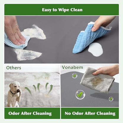Waterproof Small Dog Bed Washable Orthopedic Wipeable Leather Crate Pad 24" - Image 3
