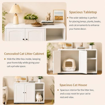 Garvee Cat Litter Box Enclosure, Large Cat House - Image 6