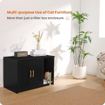 DWANTON Cat Litter Box Enclosure, - Image 7