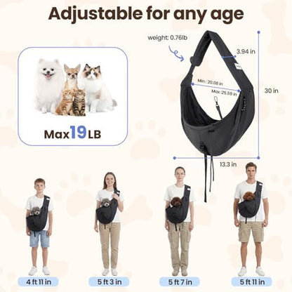 Dog Sling Carrier for Small Dogs & Cats, Pet Carrier Sling Bag - Image 2