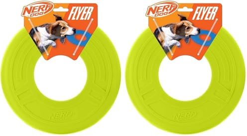 Nerf Dog Atomic Flyer Outdoor Dog Toy, 10 Inch Flying Disc Dog Fetch Toy by GramercyProductsInc