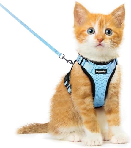 Dooradar Cat Harness and Leash Set, Adjustable and Escape Proof by Dooradar