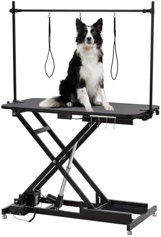 Electric Dog Grooming Table, Height Adjustable Pet Grooming Table by Unknown