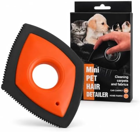 Pet Hair Remover for Car Carpet & Upholstery – Reusable Mini Fur Tool by Unknown