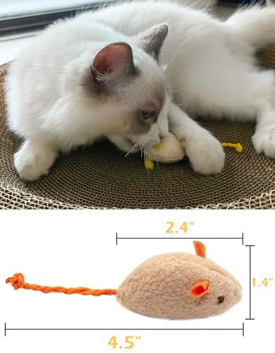 Fashion's Talk Cat Mice Toy 18-Pack Plush Catnip-Filled Mice Toys - Image 3