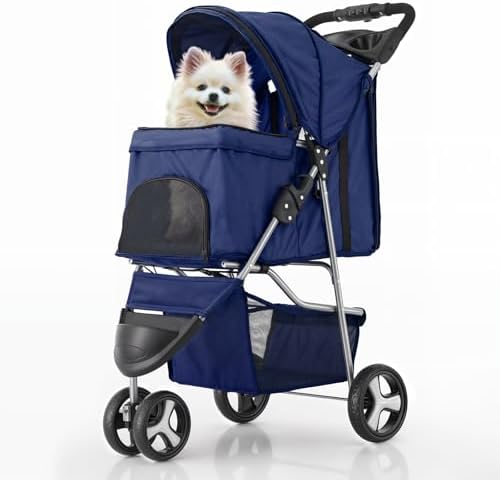 MoNiBloom Pet Stroller for Small/Medium Dogs and Cats up to 33 lbs by Monibloom