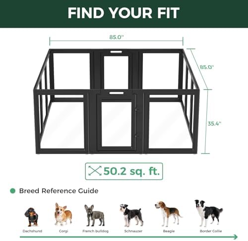 FXW AuraSpace Clear Acrylic Indoor Dog Playpen, 12 Panels - Image 6