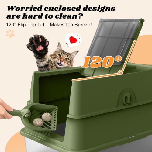 Stainless Steel Litter Box | Enclosed Cat Litter Box - Image 2