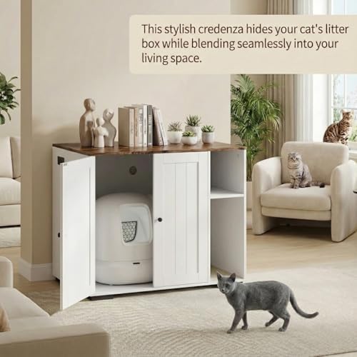 Garvee Cat Litter Box Enclosure, Large Cat House - Image 5
