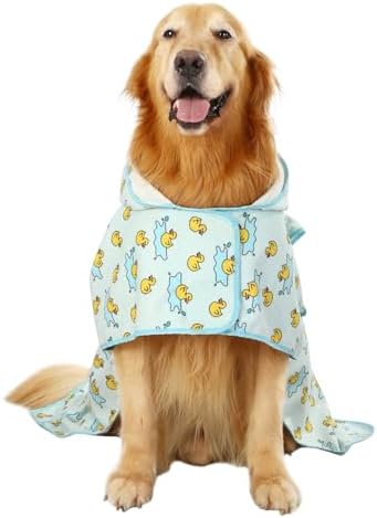 HDE Hooded Dog Bathrobe Quick Dry Towel Wrap - Image 4