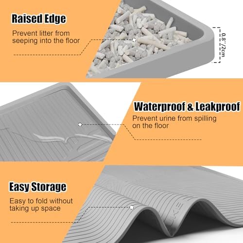 Silicone Cat Litter Mat 50" x 36" Cat Mat - Image 6