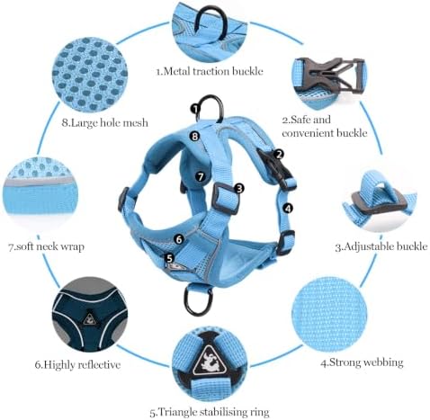 cat Chest Harness and Leash, Anti-Escape Adjustable Soft mesh cat Leash and - Image 3