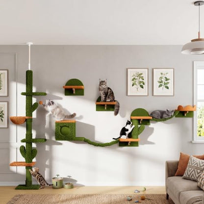 Cactus Floor-to-Ceiling Cat Tree, Adjustable Height - Image 4