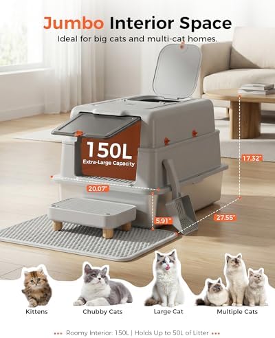 GTPLAYER XXXL Stainless Steel Cat Litter Box - Image 2