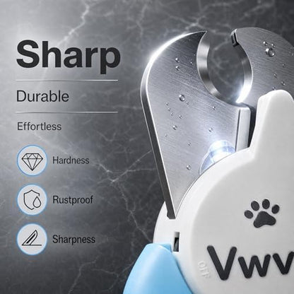 Dog Nail Clippers with Light, Professional Toenail Clippers - Image 2
