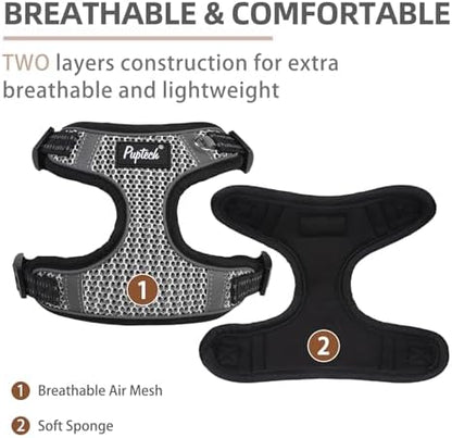 PUPTECK Dog Harness and Leash Set Medium Sized, Step in No Pull Adjustable - Image 2