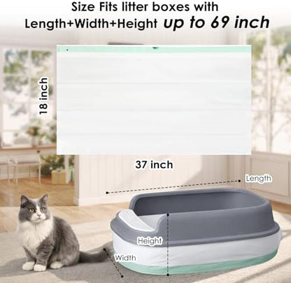 Cat Litter Box Liners, Large 37" x 18", 2.8 Mil Thick - Image 5