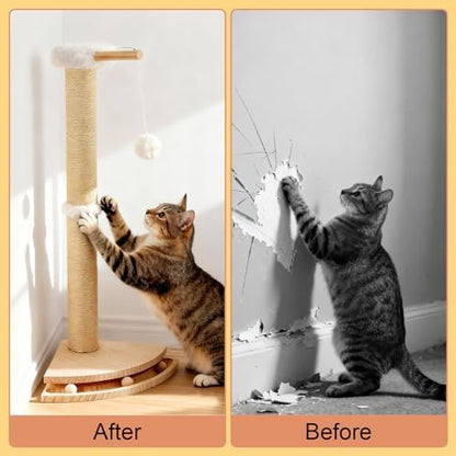 Cat Corner Scratcher with Interactive Ball Toys - Image 3
