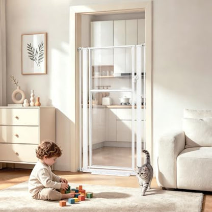56" Extra Tall Clear Cat Gate, 29.5‑33.5" Wide Pet Gate by Unknown