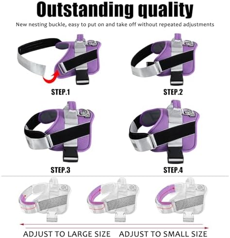 Bolux Dog Harness, No-Pull Reflective Dog Vest, Breathable Adjustable Pet - Image 3