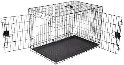 Amazon Basics Portable, Foldable Metal Wire Dog Crate by AmazonBasics