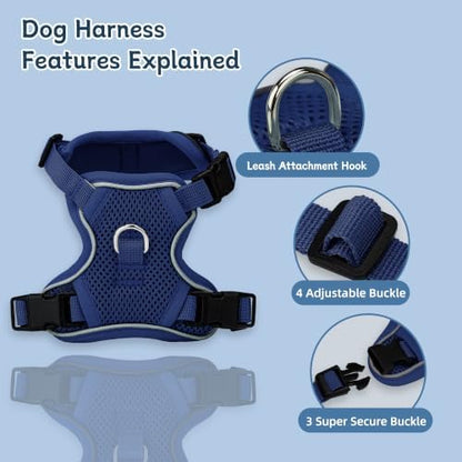 Small Dog Harness and Leash Set, Adjustable Small Sized Pet Vest - Image 2