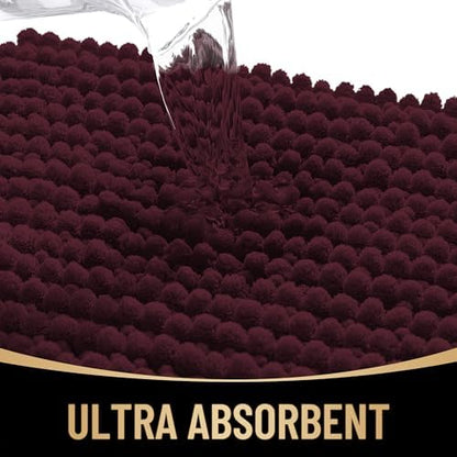 OLANLY Thick Chenille Absorbent Bathroom Rugs Mat 36x24 - Image 3