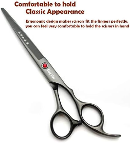 7.0in Titanium Professional dog Grooming Scissors set, Straight & Thinning & - Image 4