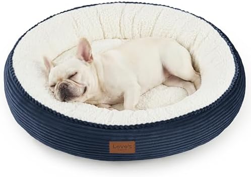 Love's cabin Round Donut Cat and Dog Cushion Bed, 30in Pet Bed by Lovescabin