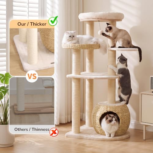 NUNU LAB 53’’ Modern Cat Tree for Large Cats, Cat Tree Tower - Image 6