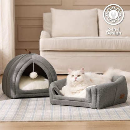 Bedsure 2in1 Cat Beds for Indoor Cats Cave for Kitten - Image 3