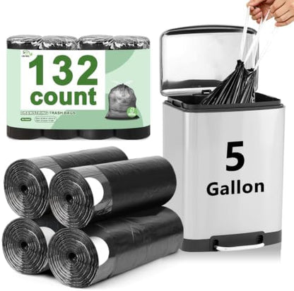 5 Gallon Drawstring Trash Bags by YUFDA