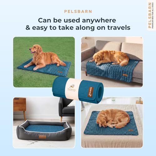 Pelsbarn Dog Cooling Mat, Ice Silk Self-Cooling Pad, Deep Blue - Image 7