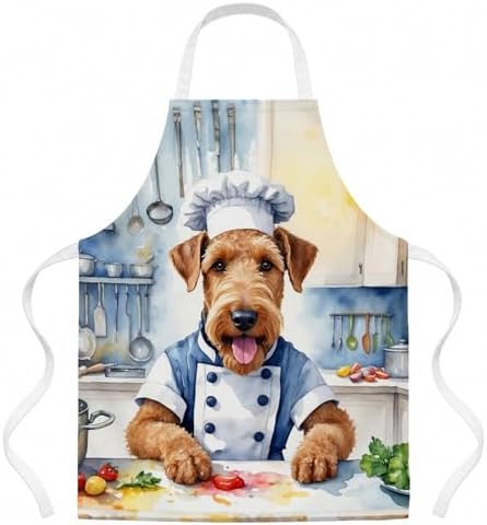 Caroline's Treasures Airedale Terrier The Chef Apron Cooking Kitchen Server by CarolinesTreasures