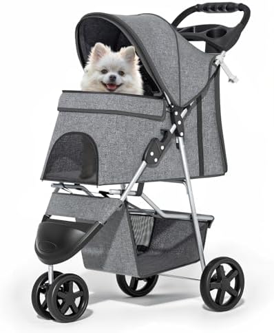 MoNiBloom Pet Stroller for Small/Medium Dogs and Cats up to 33 lbs by Monibloom