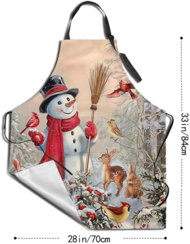 Sweetshow Cute Dog Apron with 2 Pockets and Adjustable Neck Waterproof Kitchen - Image 5