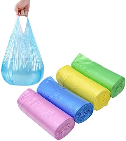 4 GALLON Bathroom Trash Bags, 4 Rolls/100 Counts Small HANDLES Garbage Bags by YYaaloa