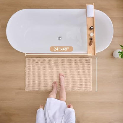 ILANGO Upgraded Waffle Bath Rug 24x48, Super Absorbent Non Slip Bath Mat - Image 2