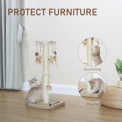 PEEKAB Cat Scratching Post 27 Inches Sisal Scratch Posts - Image 5
