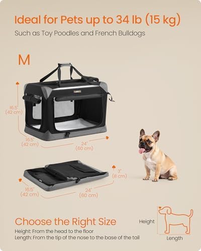 Feandrea Collapsible Dog Crate, Portable Pet Travel Crate, 24 Inches - Image 6