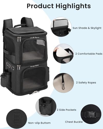 HOVONO Double Cat Carrier Backpack - Image 5