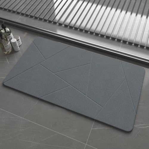 Extra Large Stone Bath Mat, Super Absorbent Diatomite Stone Mats by Drvykkn