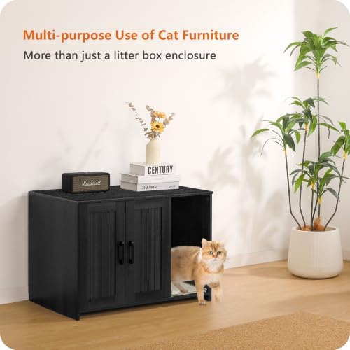 Dwanton Cat Litter Box Enclosure, - Image 7