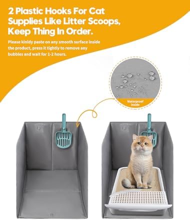 Waterproof Cat Litter Box Enclosure Splash Guard - Image 2